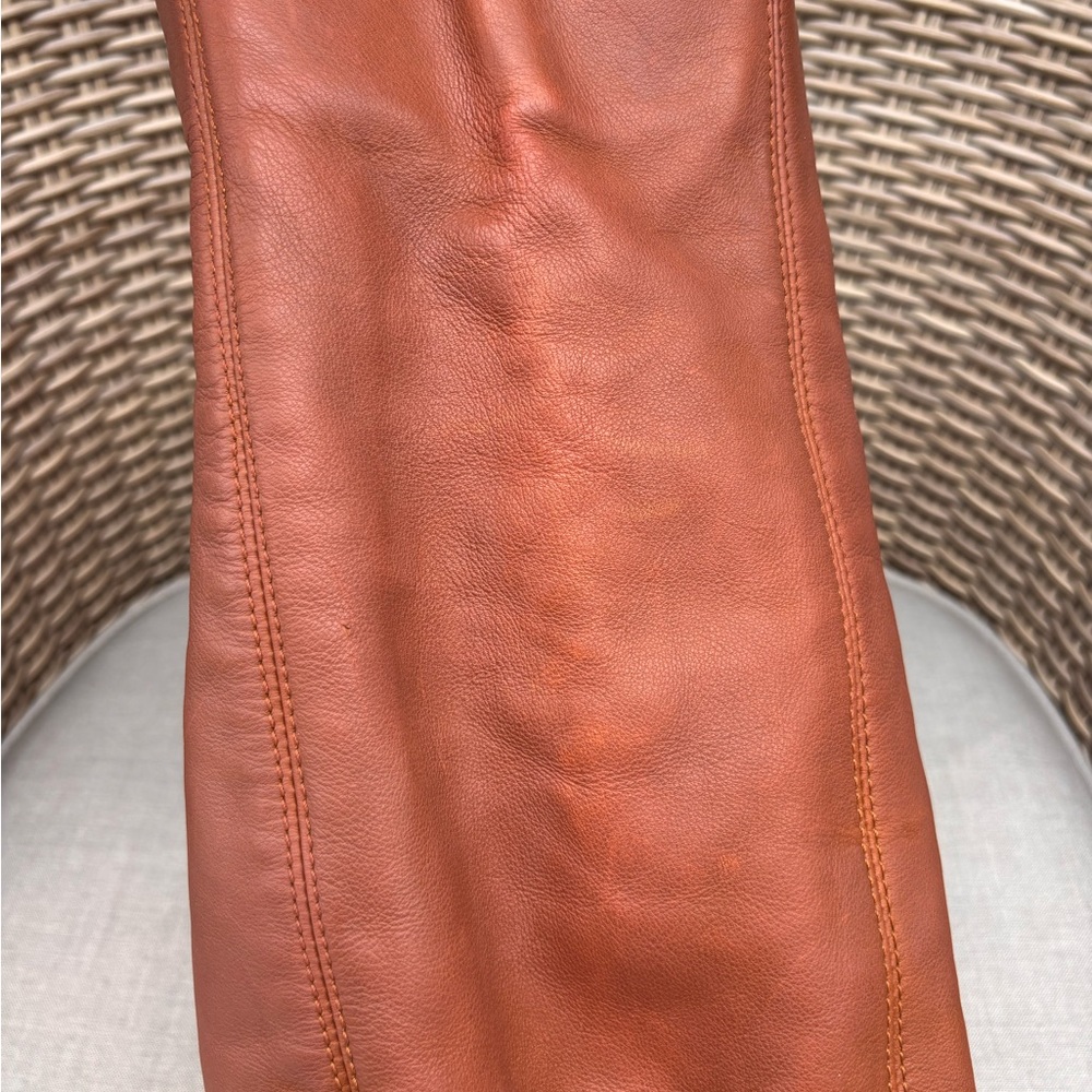 Authentic CHANEL brown leather CC tote tortoise handles - Picture 6 of 16